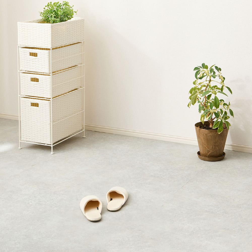 ペット対応 クッションフロア モルタル 90×200 【直送品】 返品・キャンセル・他商品と同時購入は不可
