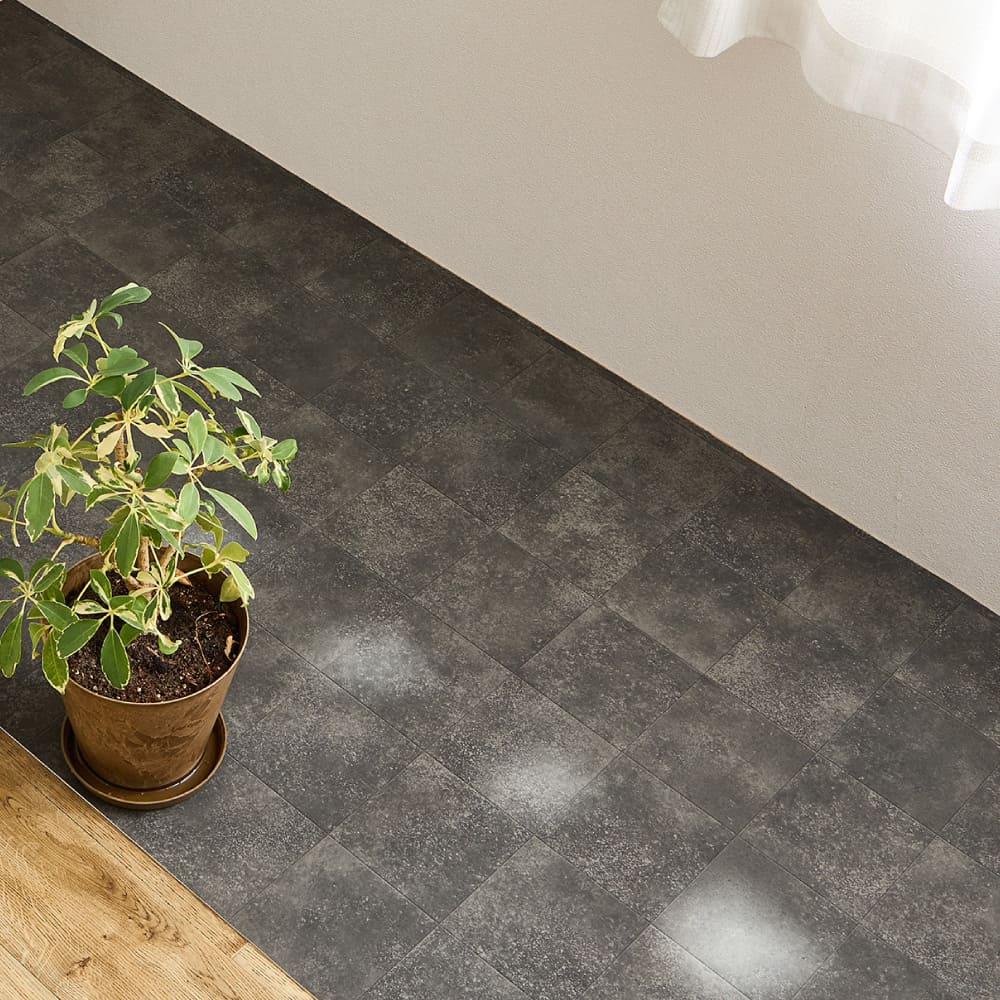 ペット対応 クッションフロア クレイブロック 90×200 【直送品】 返品・キャンセル・他商品と同時購入は不可