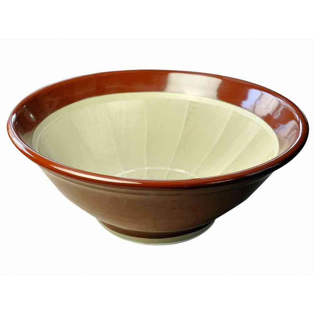 元重製陶所 定番すり鉢 ゴムなし9号 赤茶色 1個