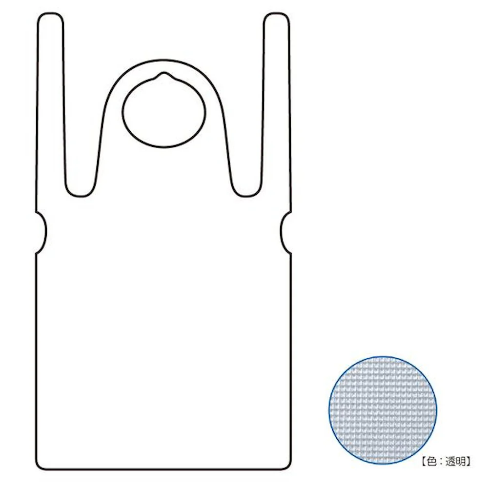 ビニールエプロン 袖なし L 透明 076384 【直送品】 返品・キャンセル・他商品と同時購入は不可 - Image 2