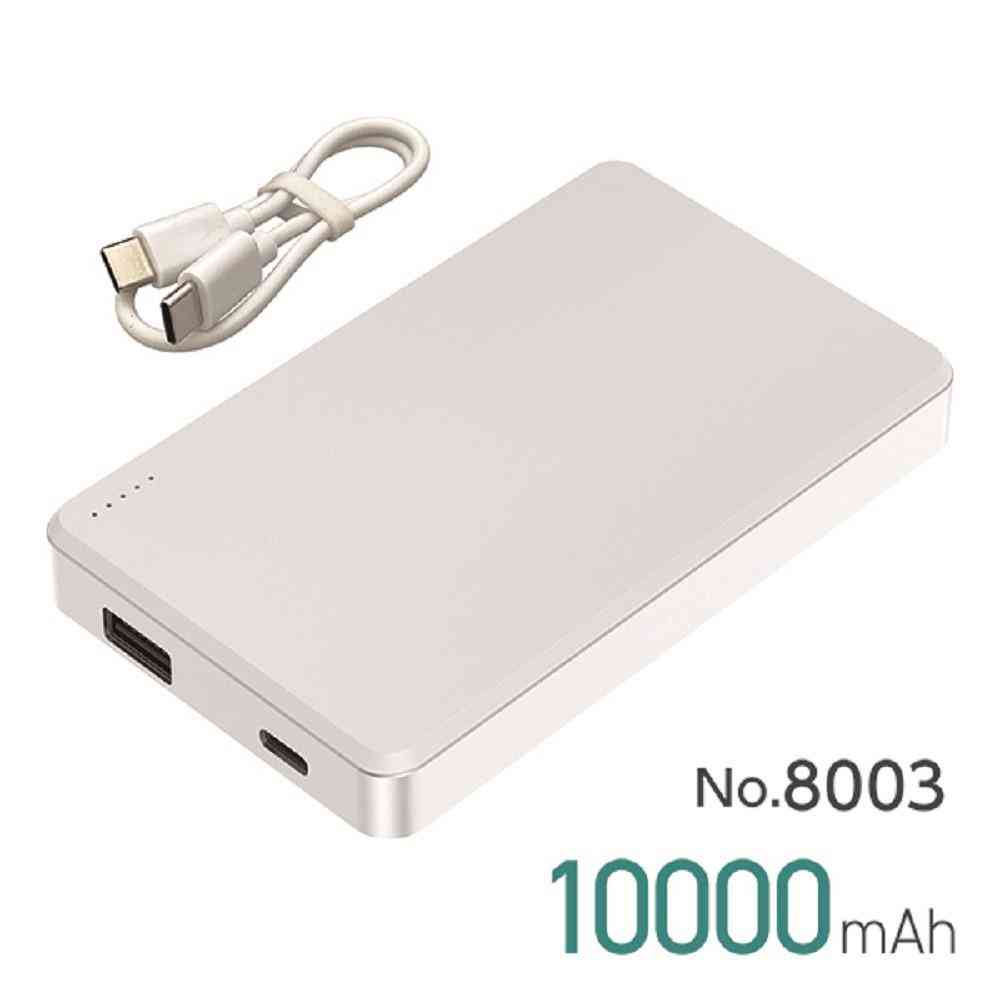 大橋産業 準固体 モバイルバッテリー 10000mAh ホワイト No.8003