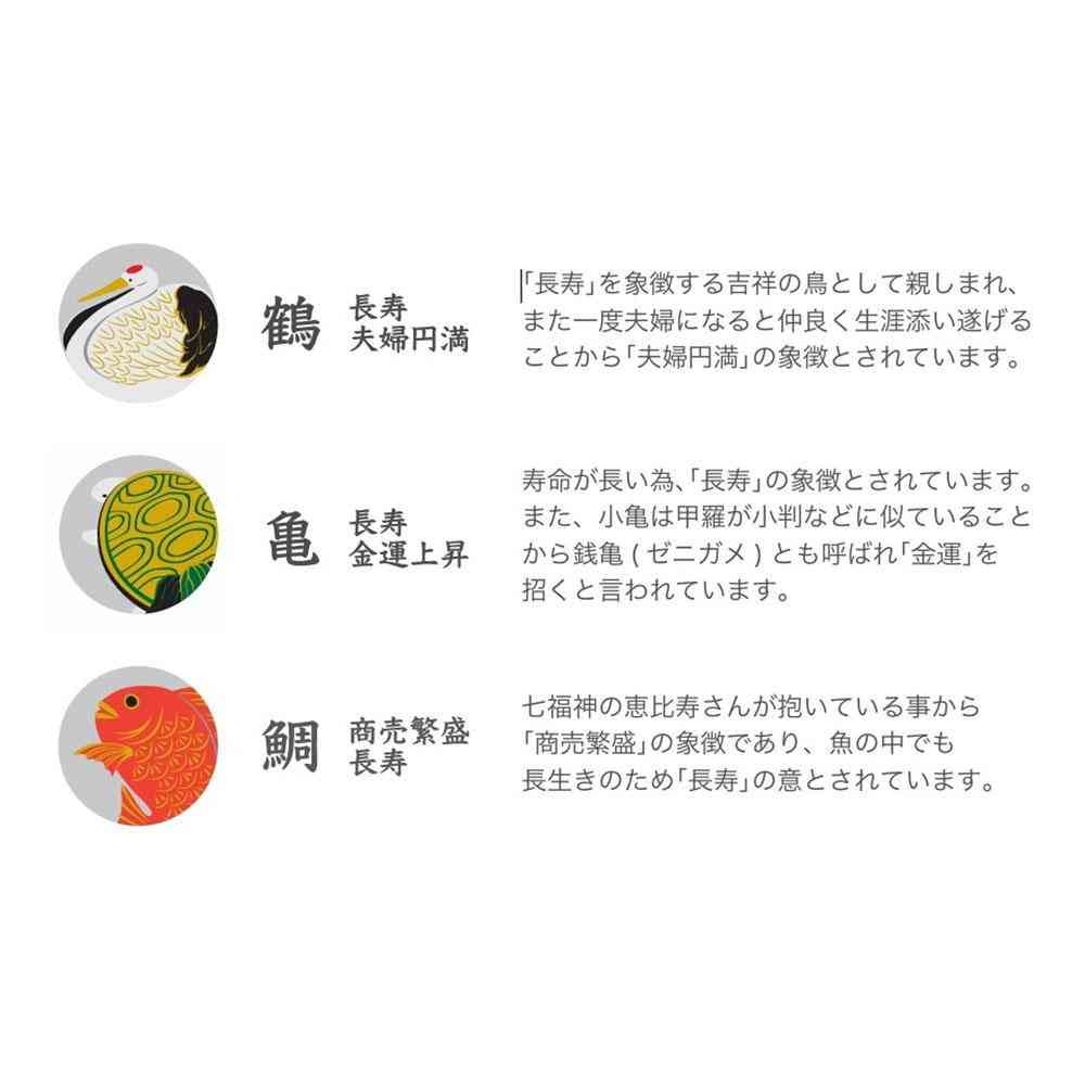 アデリア めでたmono 福寿 豆皿 鶴亀鯛セット 豆皿×3枚 - Image 6