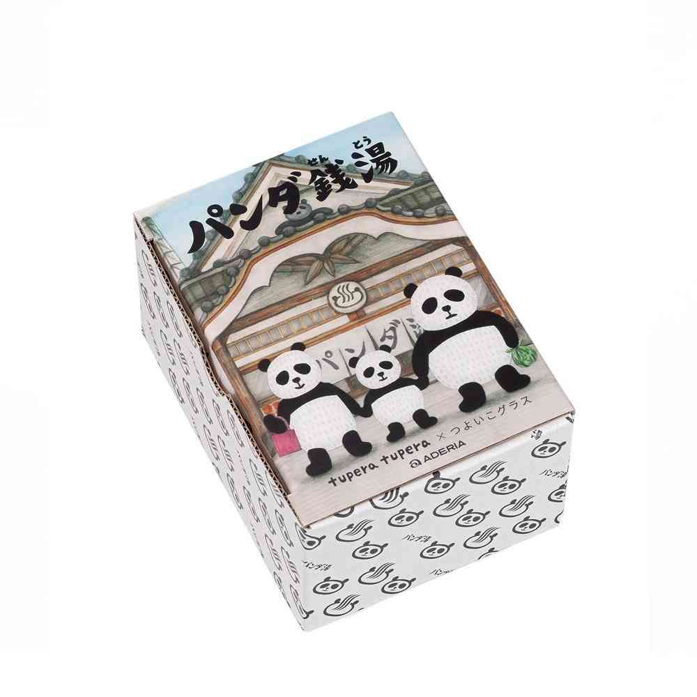 アデリア つよいこグラス S&Mセット パンダ銭湯 130ml×1個、185ml×1個 - Image 2