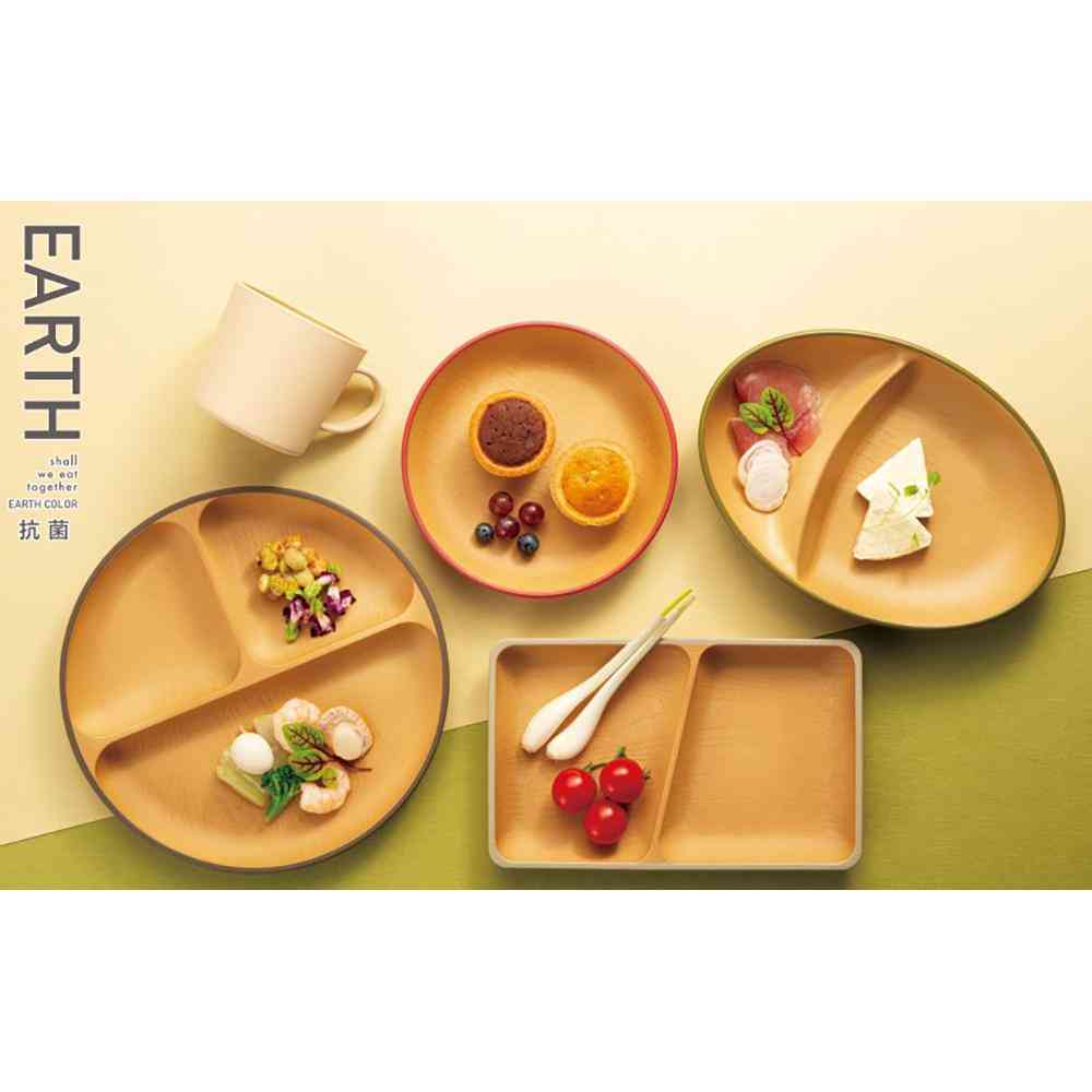 カノー EARTH COLOR 抗菌 スクエアプレート レッド 1個 - Image 2