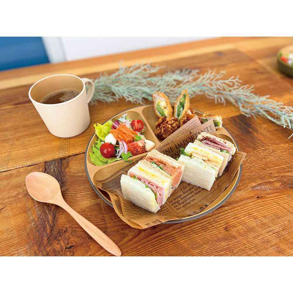 カノー EARTH COLOR 抗菌 ランチプレート S グレイ 1個 - Image 3