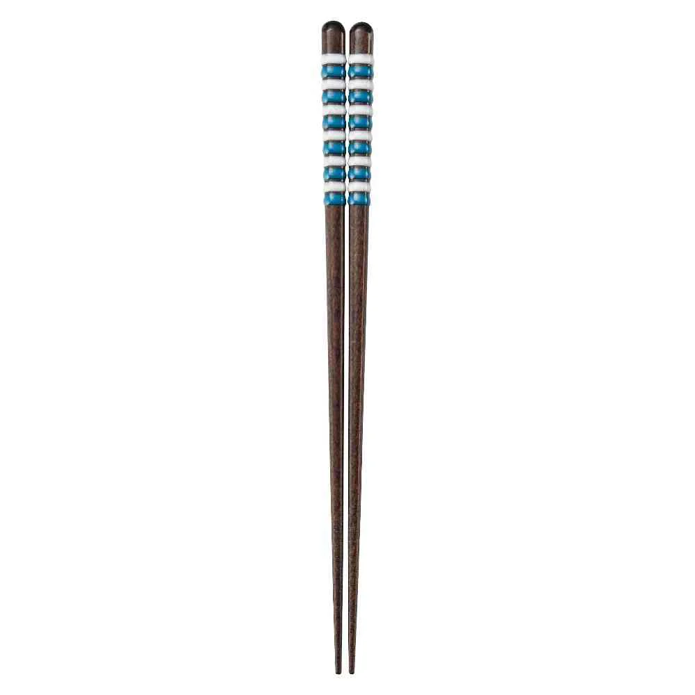 イシダ 食洗箸 キャンディロール ブルー 23cm 1膳