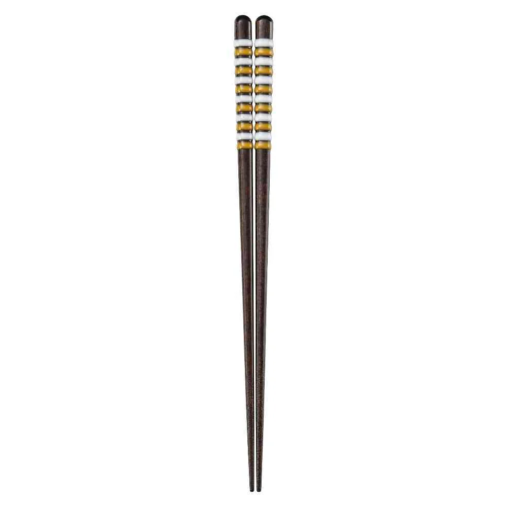 イシダ 食洗箸 キャンディロール イエロー 23cm 1膳