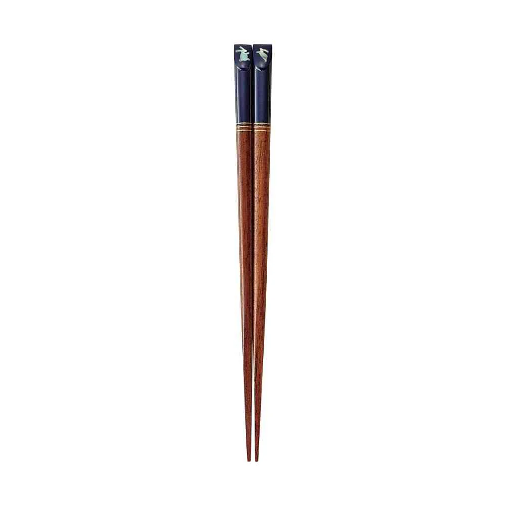 イシダ キッズ箸 彩うさぎ ブルー 18cm 1膳