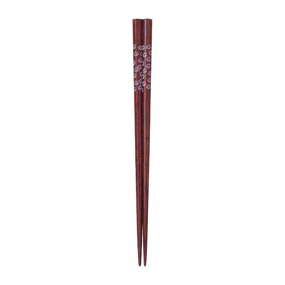 イシダ 八角箸 小花 20.5cm 1膳