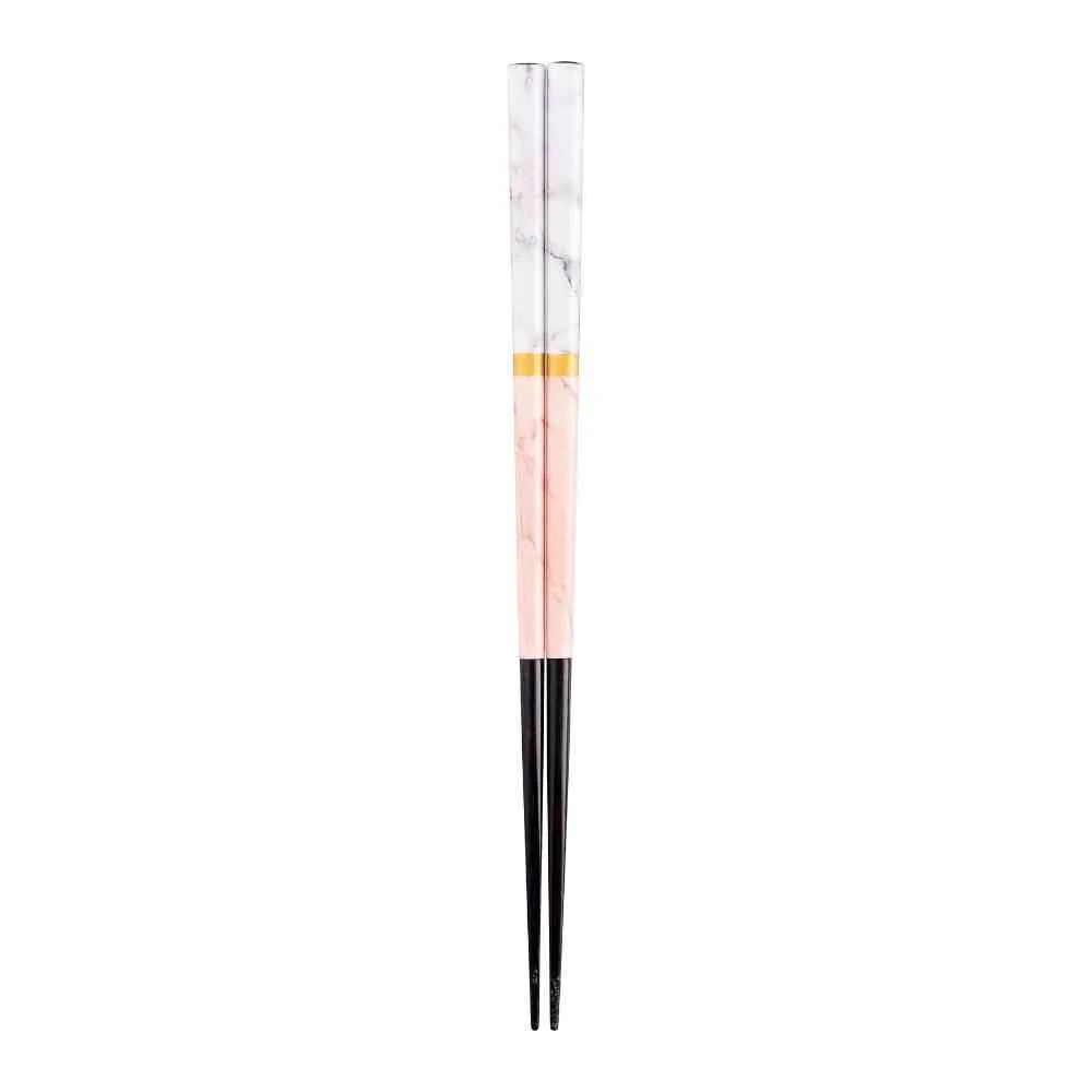 イシダ 箸 マーブル ピンク 23cm 1膳