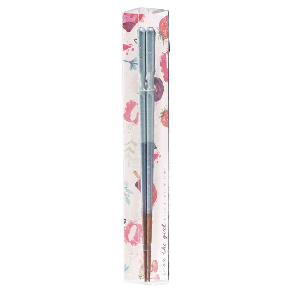 イシダ 箸 エレガンス ブルー 23cm PETケース入り 1膳