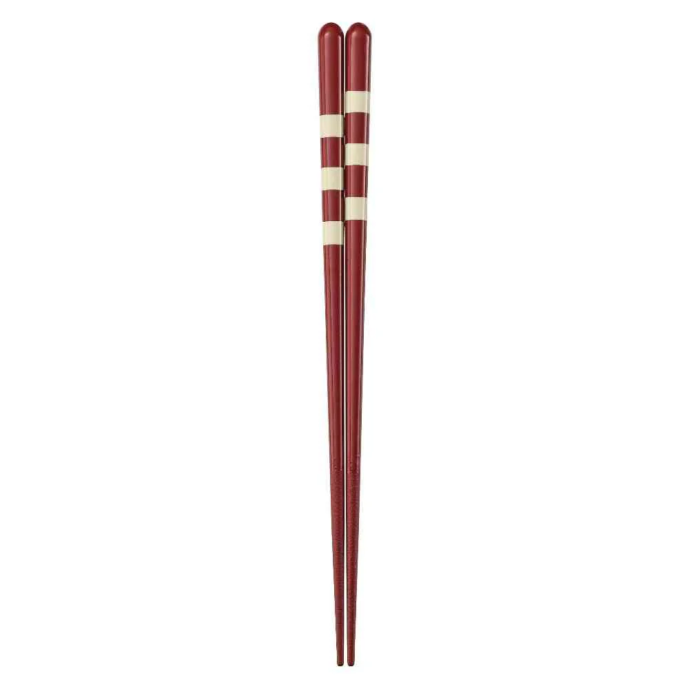 イシダ 食洗箸 縞飾り 20.5cm 1膳