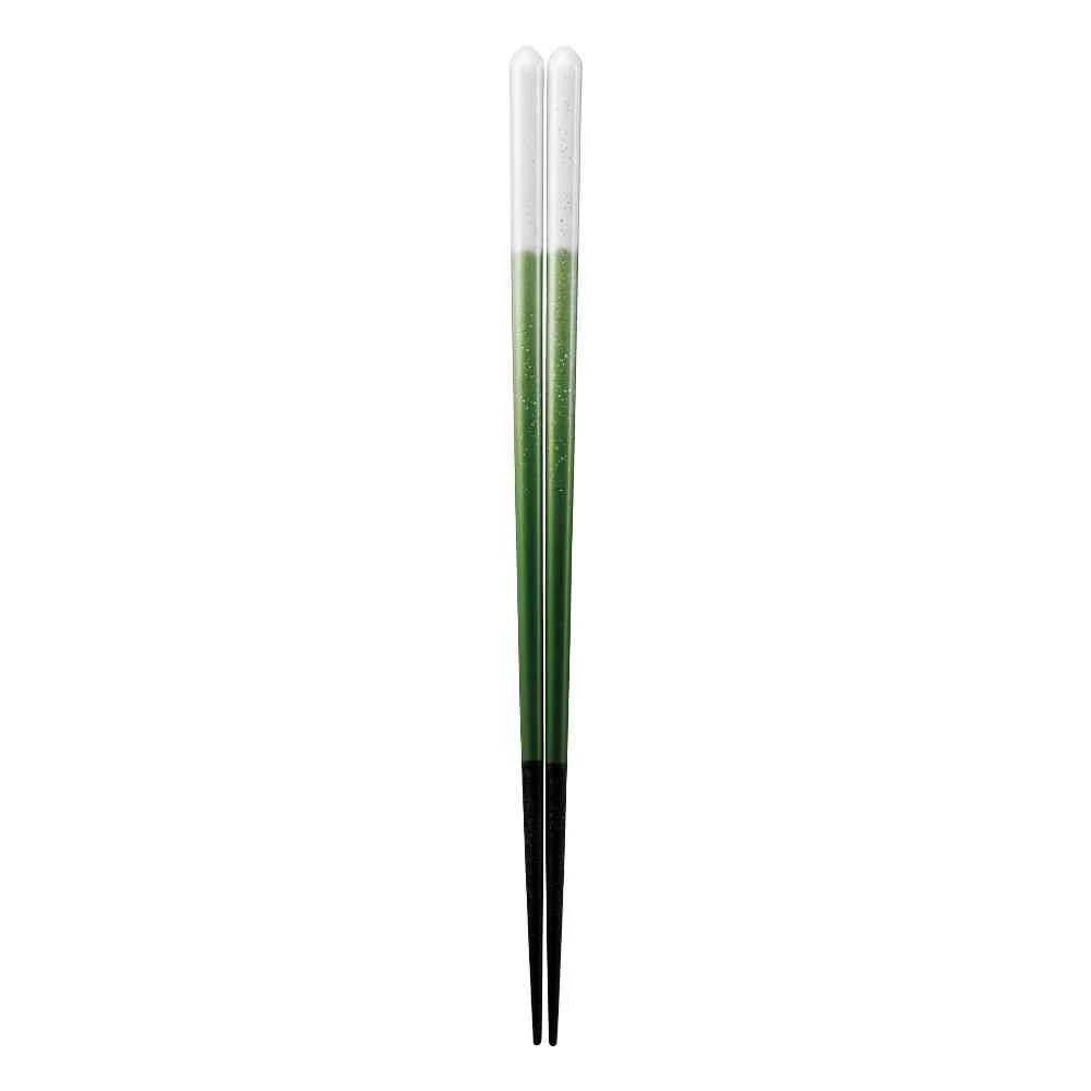 イシダ 食洗箸 ルミエール グリーン 23cm 1膳