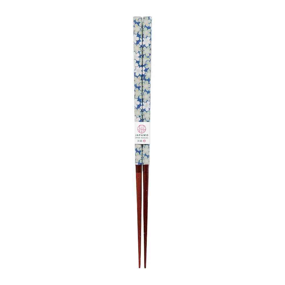 イシダ 箸 ジャパニーズモダン 桜 ブルー 23cm PETケース入り 1膳