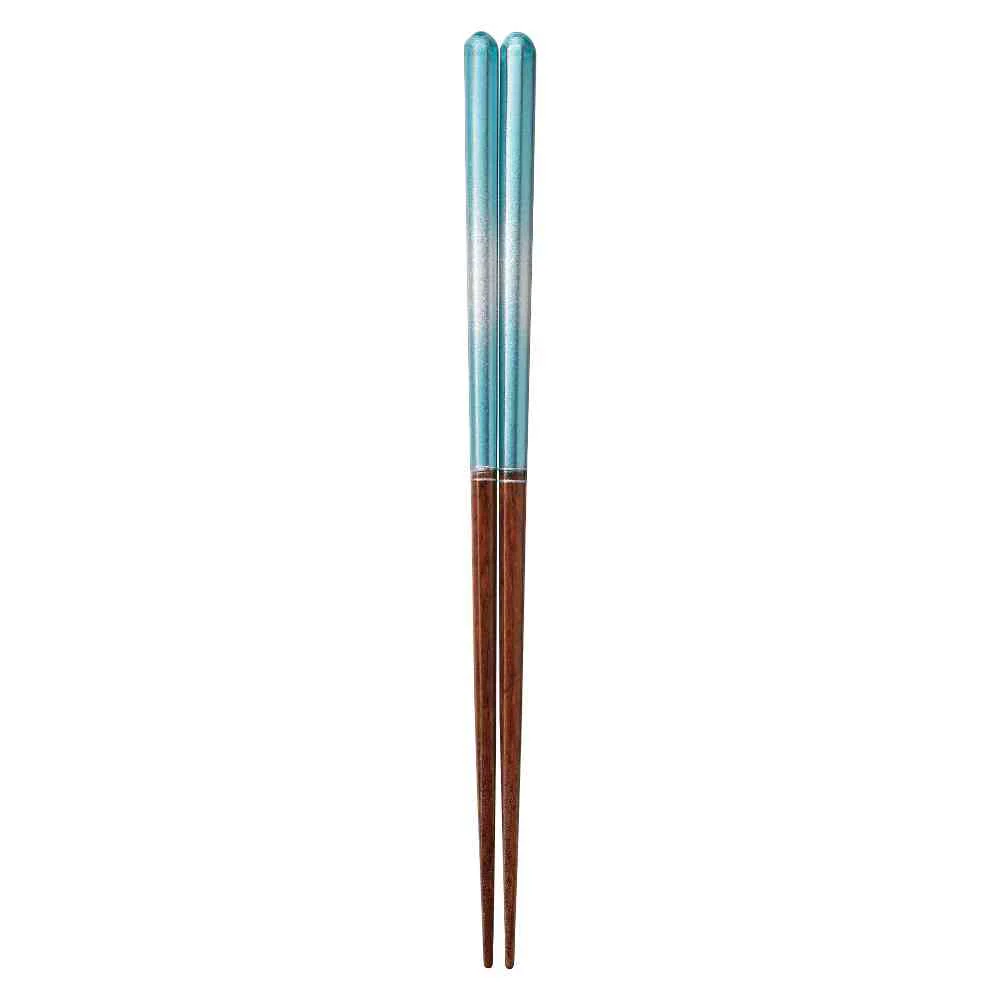 イシダ 箸 八角彩色 23cm 1膳