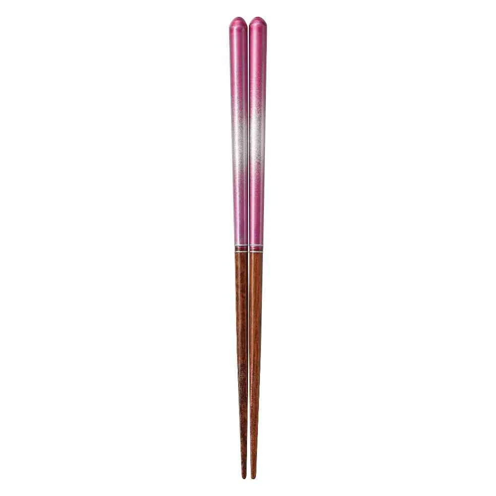 イシダ 箸 八角彩色 21cm 1膳