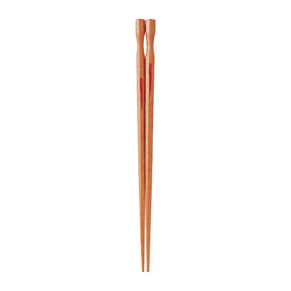 イシダ 八角箸 先角恵木彫 20.5cm 1膳