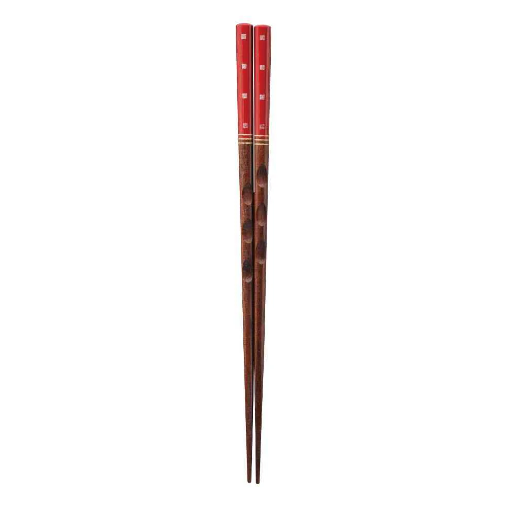 イシダ 箸 宝山 レッド 23cm 1膳