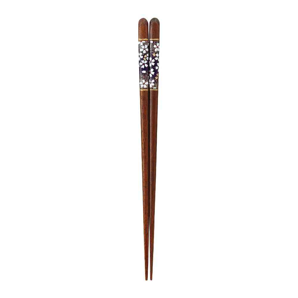 イシダ 箸 漆先角和紙夜桜  1膳
