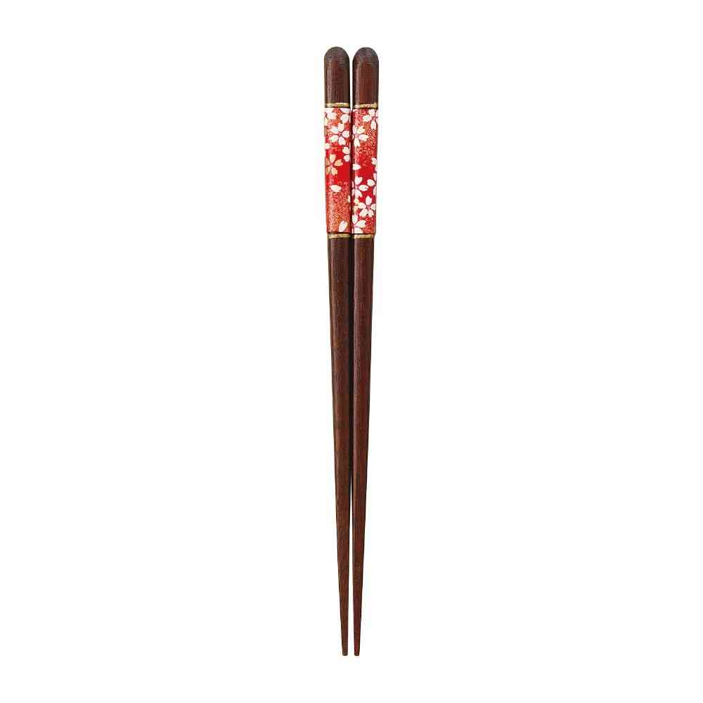 イシダ 箸 漆先角和紙夜桜  1膳