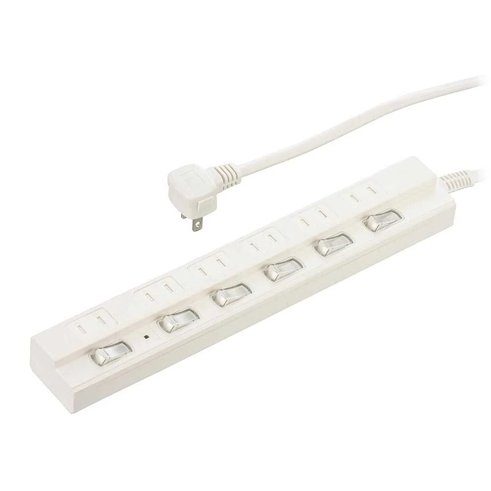 オーム電機 節電タップ 雷ガード 6個口 HS-TPK63W-22