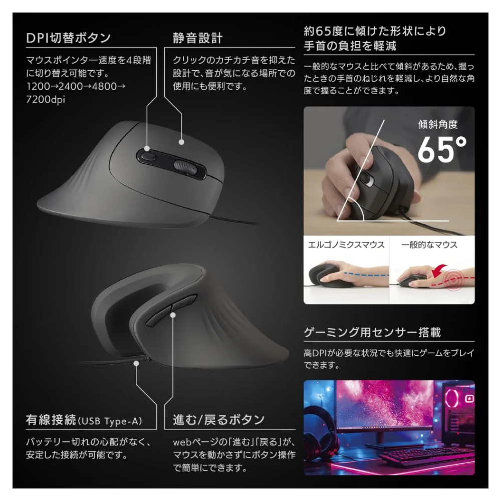 オーム電機 エルゴノミクスマウス - Image 10