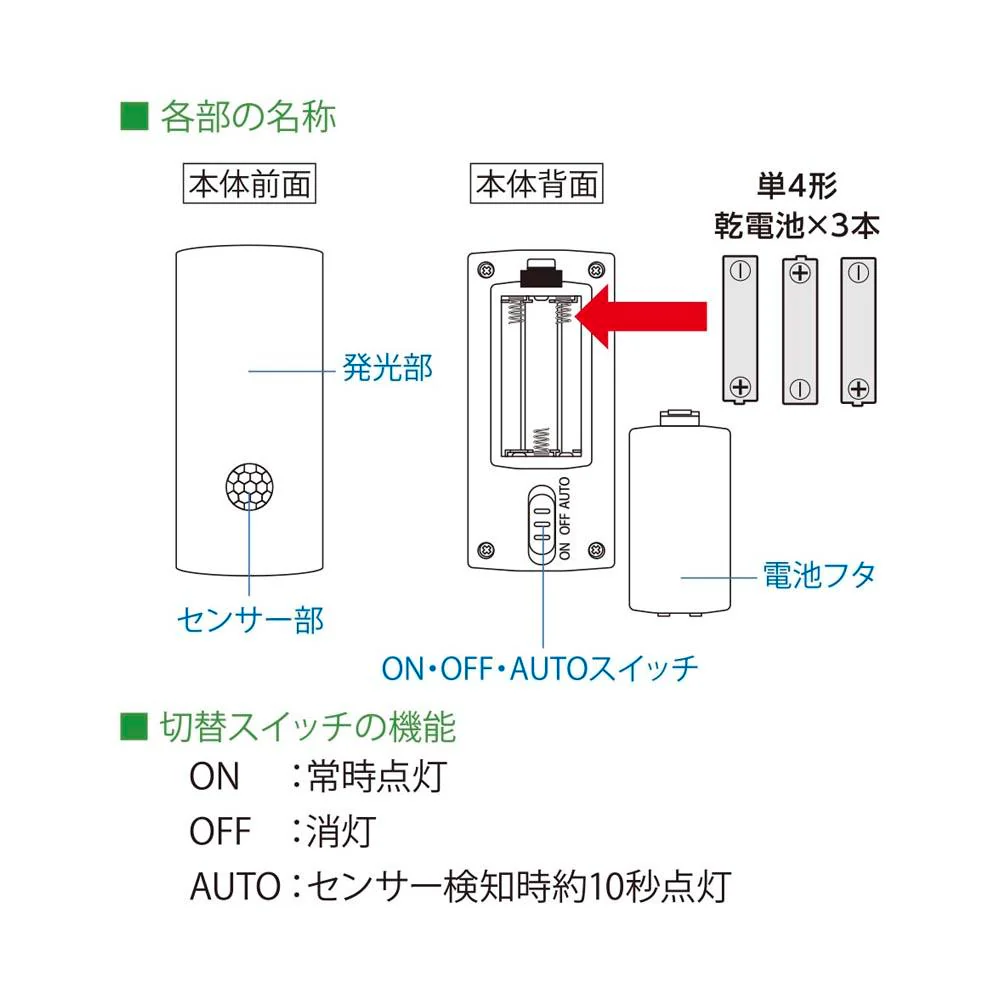 オーム電機 LEDセンサーライト 人感明暗センサー - Image 5