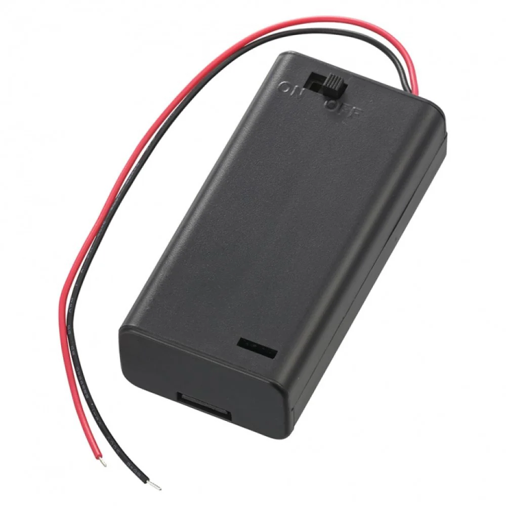 オーム電機 電池ケース 2コ用 スイッチ・カバー付 KIT-UM3X2 SK