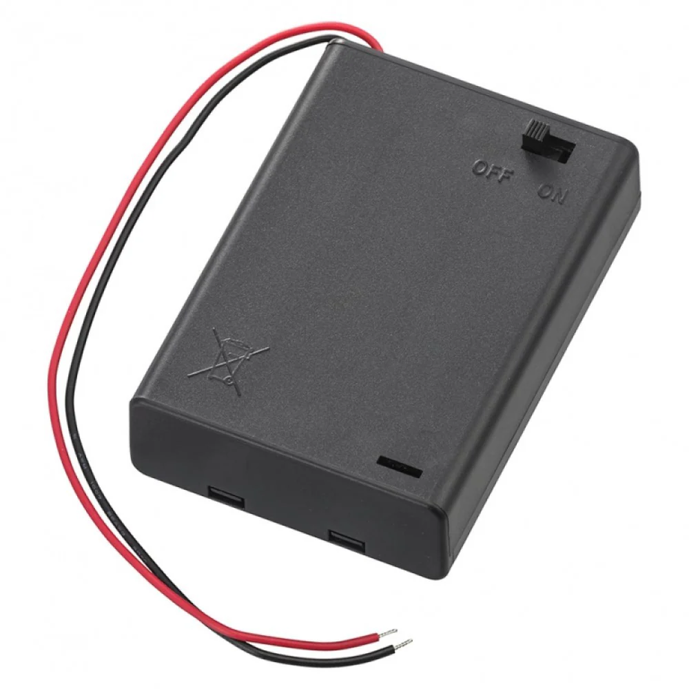 オーム電機 電池ケース 3コ用 スイッチ・カバー付 KIT-UM3X3 SK