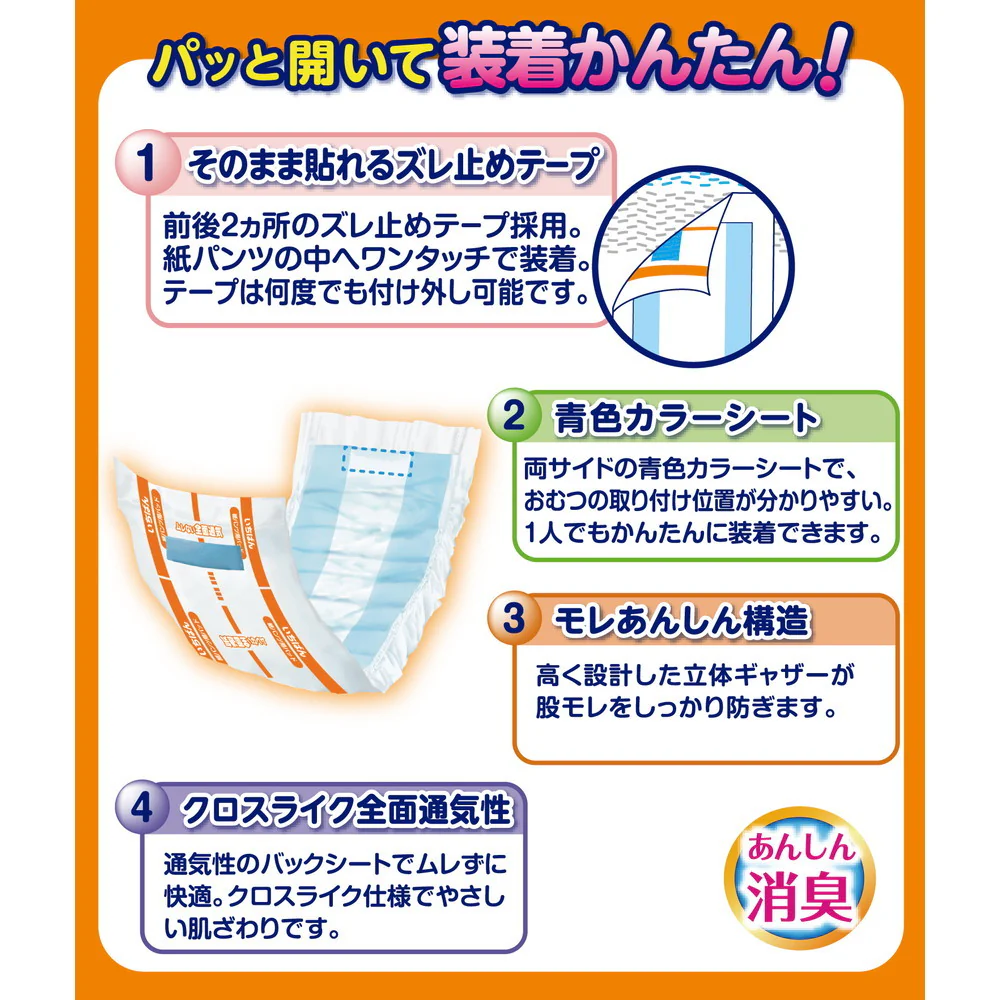 エルモア いちばん 紙パンツ用パッド 男女共用 2回吸収 36枚 - Image 7