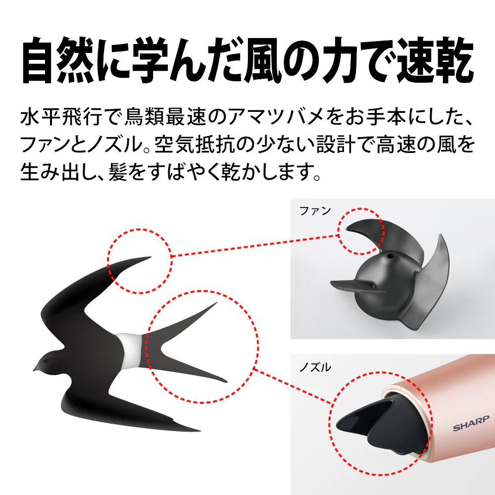 ドライヤー シャープ IB-NP9 P ピンク系 キャメルピンク 美髪 速乾 ツヤアップ プラズマクラスタードライヤー - Image 4
