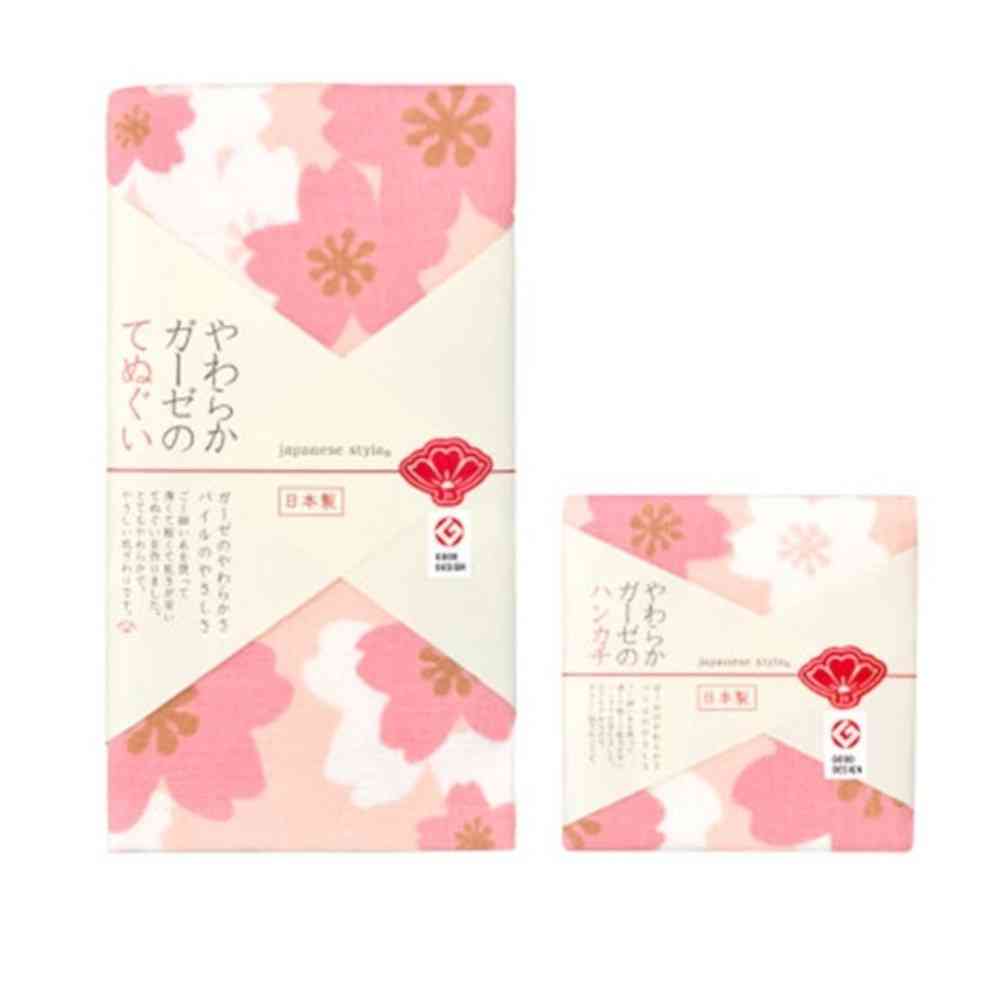 日繊商工 ジャパニーズスタイル 桜ひらく ハンカチ 1枚 - Image 2