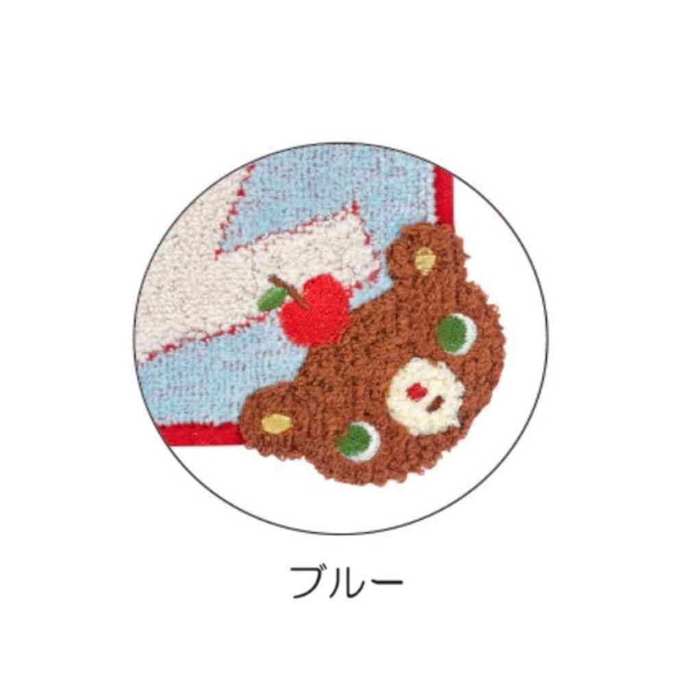 日繊商工 かずくま ワッペン フェイスタオル ブルー 1枚 - Image 3