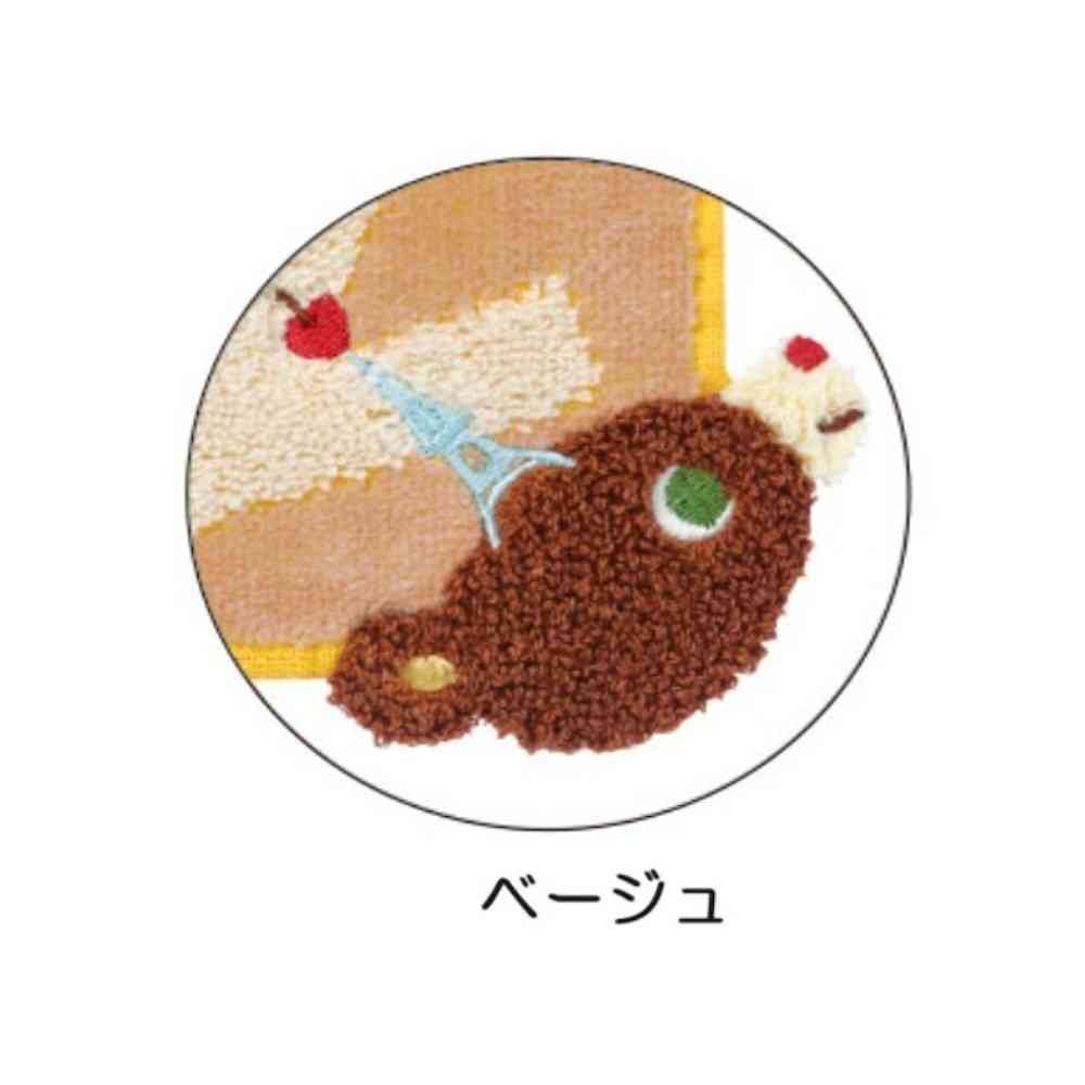 日繊商工 かずくま ワッペン ウォッシュタオル ベージュ 1枚 - Image 3