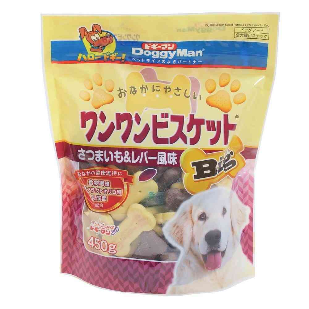ドギーマン おなかにやさしいワンワンビスケット Big さつまいも＆レバー風味 450g - Image 3