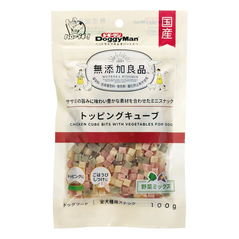 ドギーマン 無添加良品 トッピングキューブ 野菜ミックス 100g