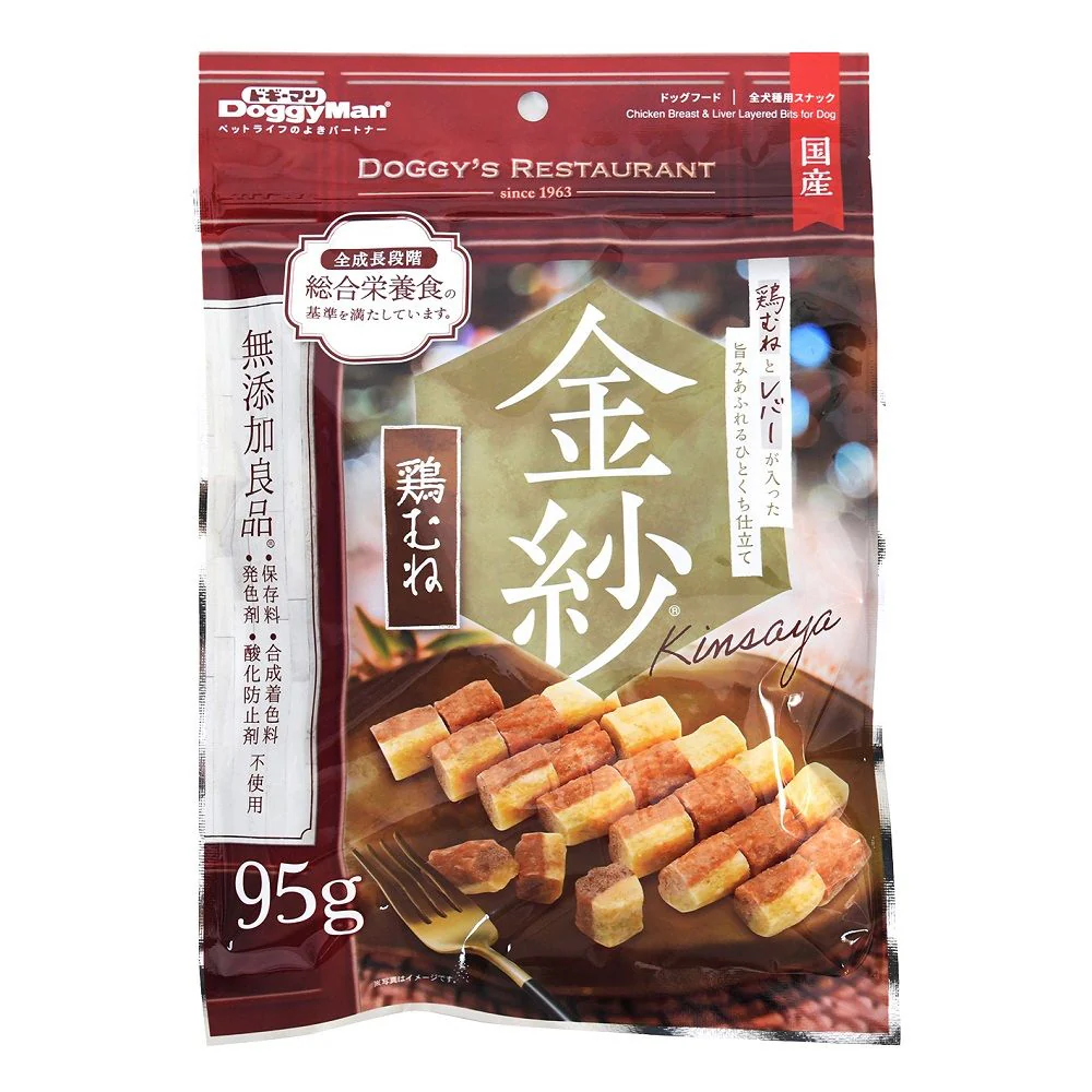 ドギーマン 金紗 鶏むねとレバーが入った旨みあふれるひとくち仕立て 95g