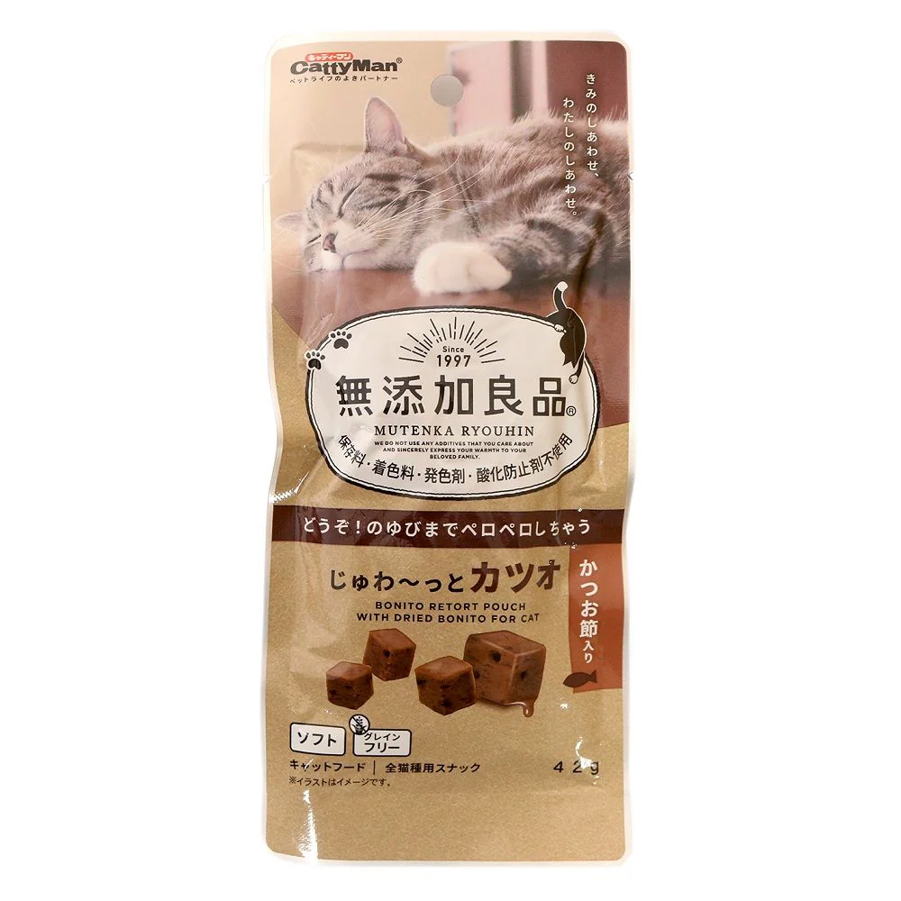 キャティーマン 無添加良品 じゅわ～っとカツオ かつお節入り 42g