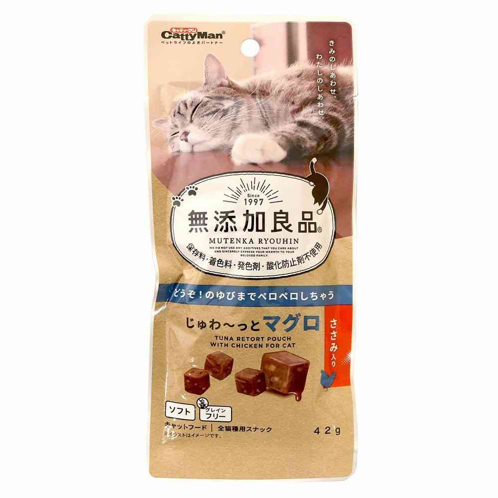 キャティーマン 無添加良品 じゅわ~っとマグロ ささみ入り 42g - Image 3