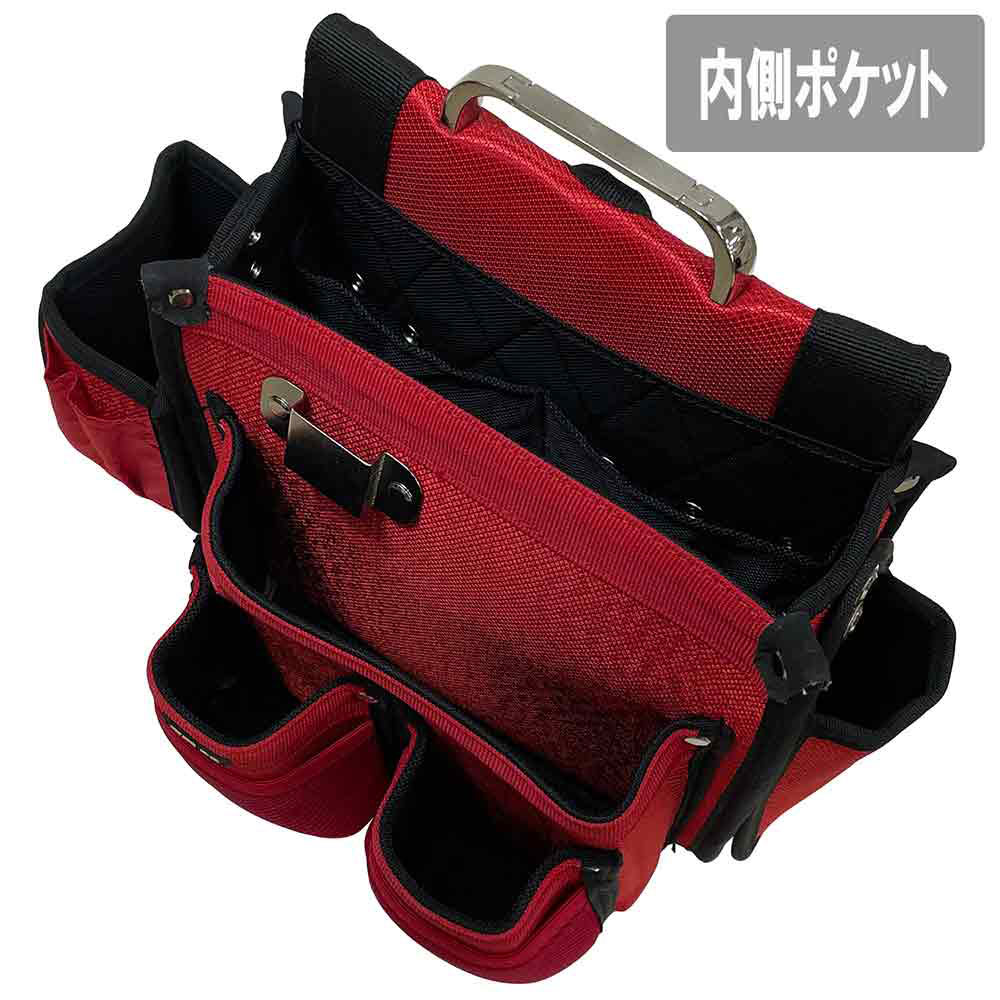 匠 仮枠大工釘袋 レッド SC-11 【直送品】 返品・キャンセル・他商品と同時購入は不可 - Image 3