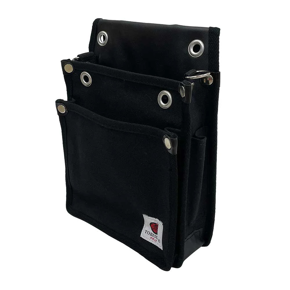 帆布鳶用腰袋2段 黒 TSH-2D-BK 【直送品】 返品・キャンセル・他商品と同時購入は不可 - Image 7