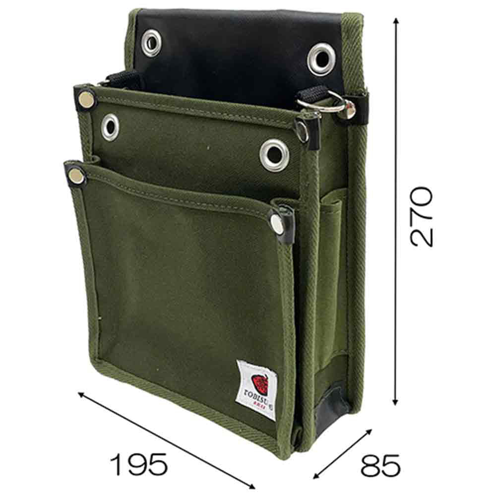 帆布鳶用腰袋2段 国防 TSH-2D-DG 【直送品】 返品・キャンセル・他商品と同時購入は不可 - Image 5