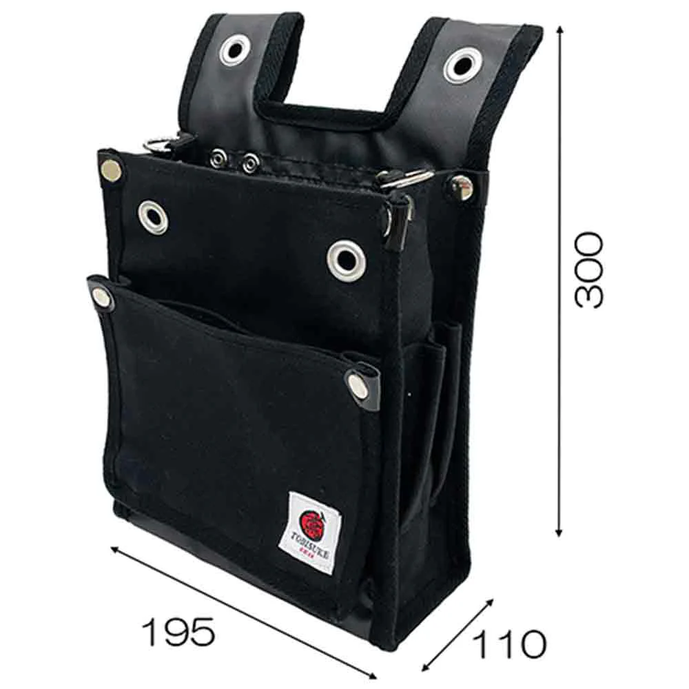 帆布鳶用腰袋2段BS 黒 TSH-2DBS-BK 【直送品】 返品・キャンセル・他商品と同時購入は不可 - Image 5