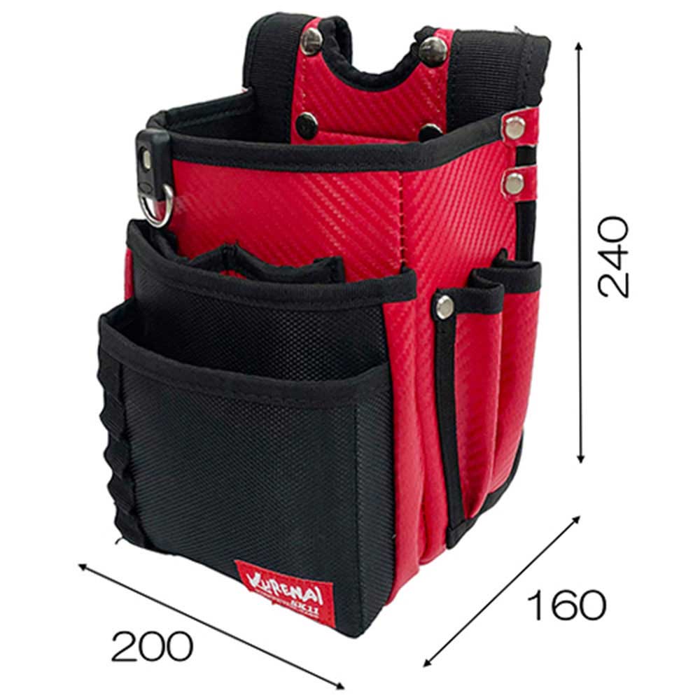 紅 腰袋3段 SKC2-4RD 【直送品】 返品・キャンセル・他商品と同時購入は不可 - Image 5