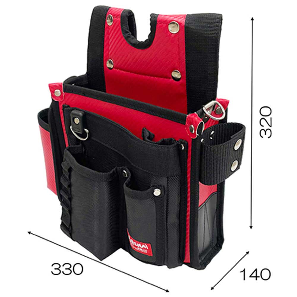 紅 仮枠釘袋 SKC2-6RD 【直送品】 返品・キャンセル・他商品と同時購入は不可 - Image 6