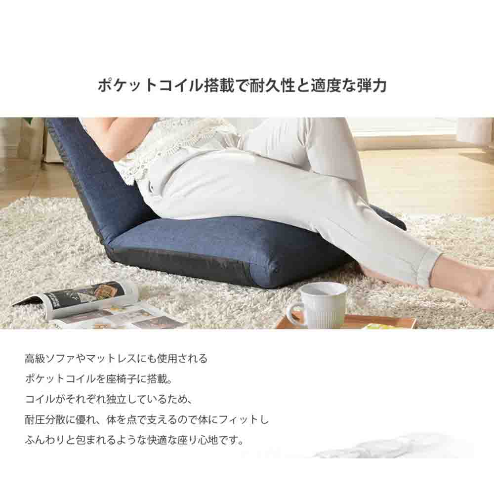 日本製 ヘッドリクPコイル座椅子 NECK タスクグレー 【直送品】 返品・キャンセル・他商品と同時購入は不可 - Image 5