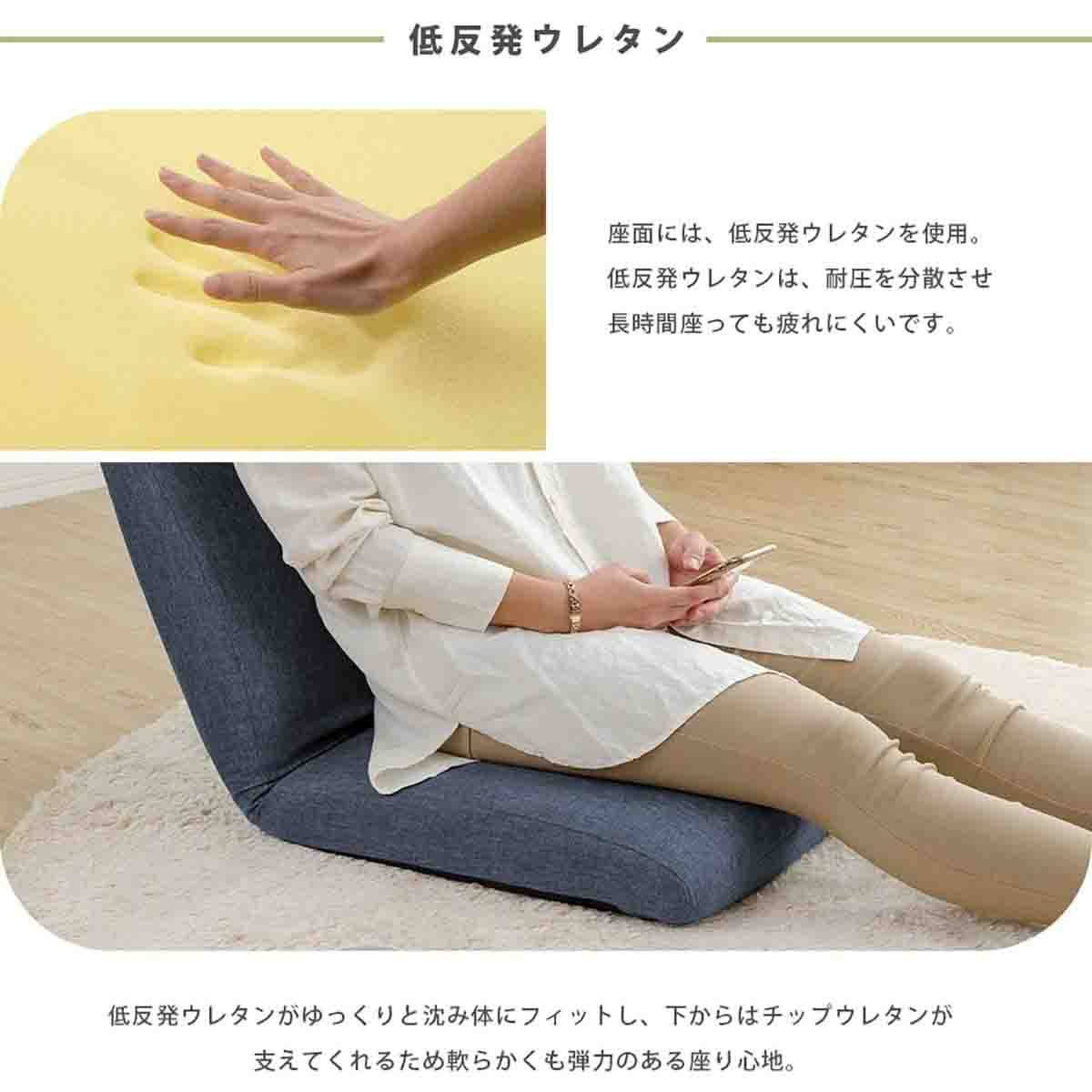 日本製 ヘッドリク低反発座椅子 ダリアングリーン 【直送品】 返品・キャンセル・他商品と同時購入は不可 - Image 4