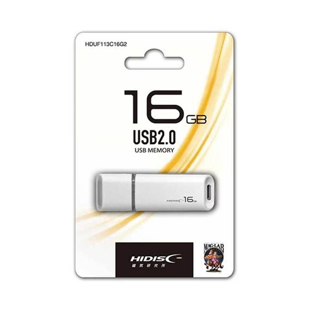 HIDISC フラッシュドライブ 白 キャップ式 USB2.0 16GB 1個 - Image 2