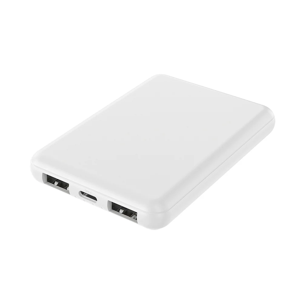 HIDISC 薄型軽量世界最小クラス 高性能ICチップ搭載 5000mAh モバイルバッテリー ホワイト