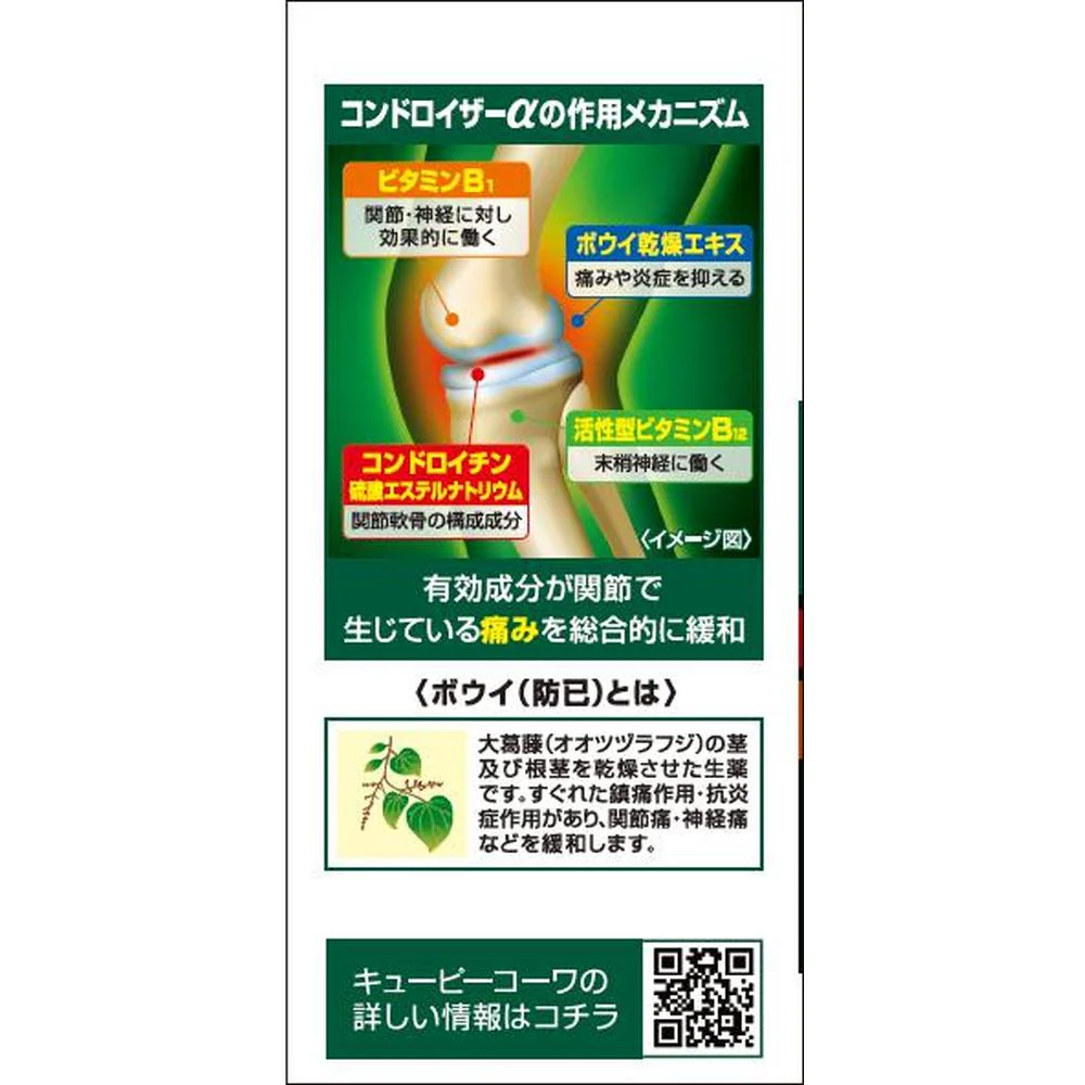 【第2類医薬品】興和 キューピーコーワ コンドロイザーα 180錠 - Image 2